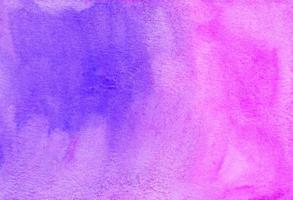 Watercolor violet and pink colors ombre background texture. photo