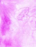Watercolour light fuchsia liquid gradient. Watercolor pastel soft pink background painting. Stains on paper. photo
