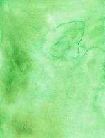 Watercolor light green background texture. Aquarelle greenery color backdrop. Stains on paper photo