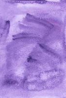 Watercolor lavender background texture. Deep purple aquarelle backdrop. Brush strokes on paper. photo