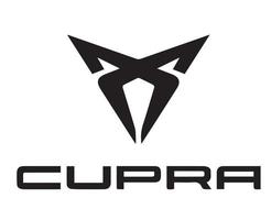 cupra logo marca coche símbolo con nombre negro diseño Español automóvil vector ilustración