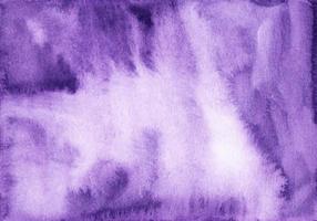 Watercolor liquid old purple and white background texture with space for text. Aquarelle violet stains on paper. photo