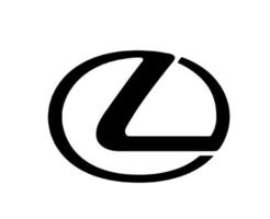 Lexus Brand Logo Car Symbol Black Design Japan Automobile Vector Illustration