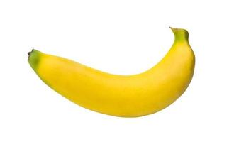Single beautiful ripe yellow banana isolated on white background with clipping path, Concept of healthy eating photo