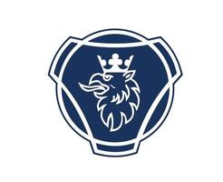 Scania Brand Logo Car Symbol Blue Design Swedish Automobile Vector Illustration