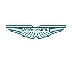 Aston Martin Brand Logo Symbol Green Design British cars Automobile Vector Illustration