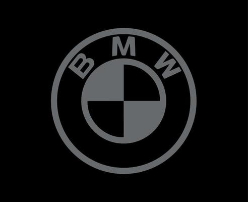 BMW Brand Logo Symbol White Design Germany Car Automobile Vector  Illustration With Gray Background 20500237 Vector Art at Vecteezy
