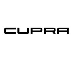 Cupra Brand Logo Car Symbol Name Black Design Spanish Automobile Vector Illustration