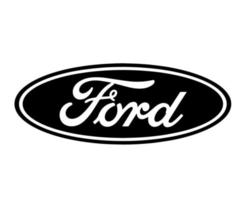 Ford Brand Logo Car Symbol Black Design Usa Automobile Vector Illustration