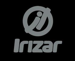 Irizar Brand Logo Car Symbol With Name Gray Design Spanish Automobile Vector Illustration With Black Background