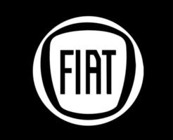 fíat logo marca coche símbolo blanco diseño italiano automóvil vector ilustración con negro antecedentes