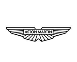 Aston Martin Brand Logo Symbol Black Design British cars Automobile Vector Illustration