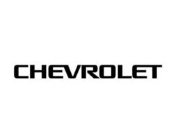 Chevrolet Brand Logo Car Symbol Name Black Design Usa Automobile Vector Illustration