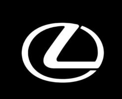 Lexus marca logo coche símbolo blanco diseño Japón automóvil vector ilustración con negro antecedentes