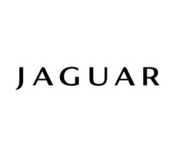 Jaguar Brand Logo Car Symbol Name Black Design British Automobile Vector Illustration