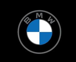 BMW Brand Logo Car Symbol Design Germany Automobile Vector Illustration With Black Background