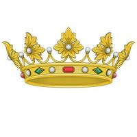 Vector design of crown with diamonds