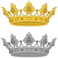 Vector design of crown with diamonds