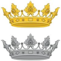 Vector design of crown with diamonds