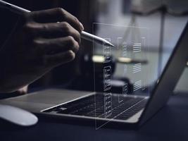 Document management system and IT business processes arranging for archiving Find and manage files and corporate data. Digital transformation of files. photo
