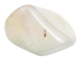 polished white Agate gemstone from India photo