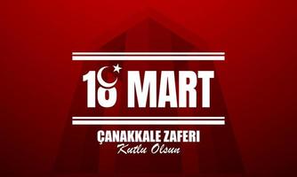 Canakkale Victory Day Background Design. Vector Illustration.