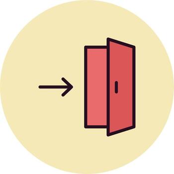 salida dirección vector icono