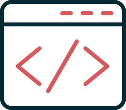web navegador codificación vector icono