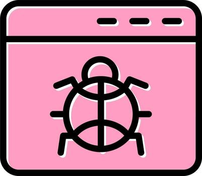 icono de vector de error del navegador