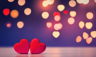 red Heart shapes for valentines day background photo