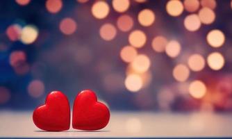 red Heart shapes for valentines day background photo