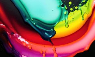 colorful paint splashes photo