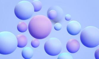 metallic rendered sphere on blue background photo