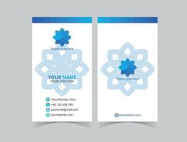 Abstract clean and clear business card template vector