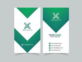 Abstract clean and clear business card template vector