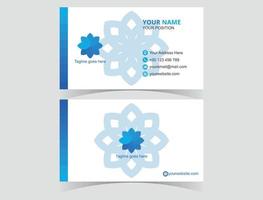 Abstract clean and clear business card template vector