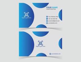 Abstract clean and clear business card template vector