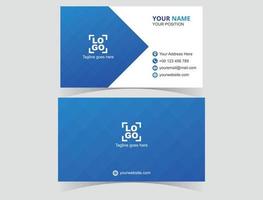 Abstract clean and clear business card template vector