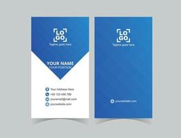 Abstract clean and clear business card template vector