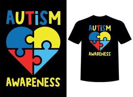 Autism Awareness Print-ready T-Shirt Design vector