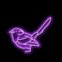 espléndido reyezuelo pájaro exótico color icono vector ilustración