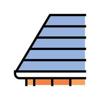 techo edificio estructura color icono vector ilustración