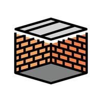 ceiling building house color icon vector illustration