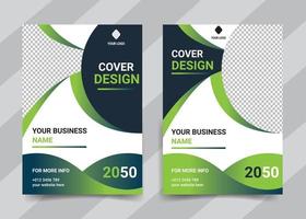 Company flyer cover template design vector