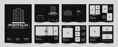 Vector architecture portfolio and interior portfolio and portfolio design