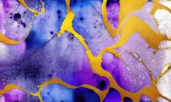 abstract watercolor gold liquid flow background photo