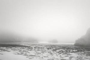 fog in winter background photo