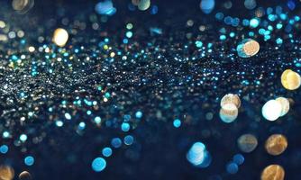 blue bokeh background with small particle photo
