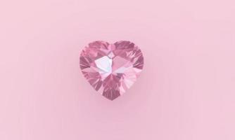 heart shape gems on plain background for valentines day photo