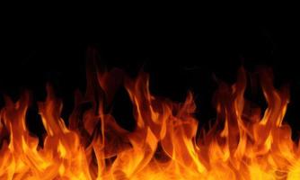 fire on black background photo